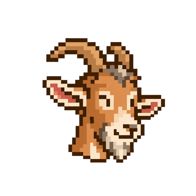 Erik as a pixel goat