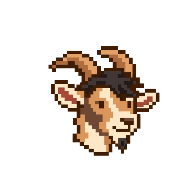 Ritchie as a pixel goat